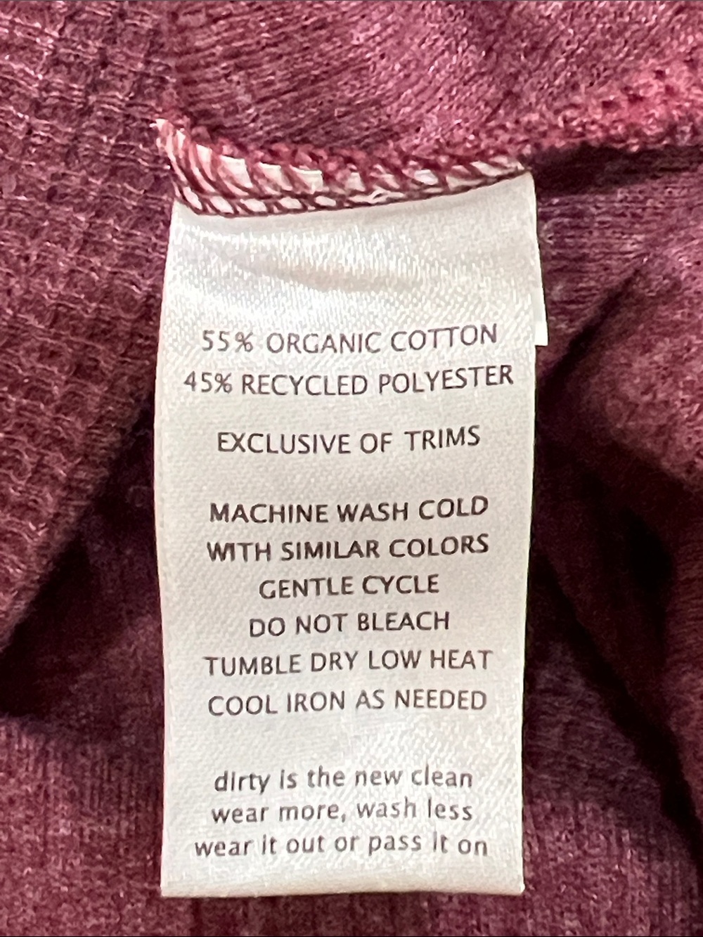 Toad&Co Maroon Waffle Knit Swing Dress Size Medium - Picture 10 of 12